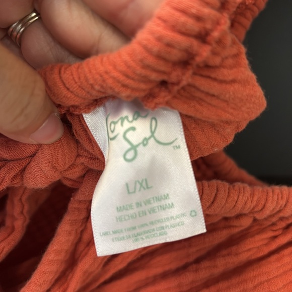 Kona Sol rusted orange Maxi dress - Picture 5 of 5